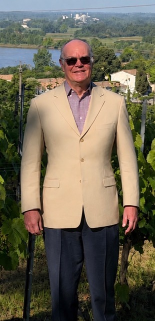 Bordeaux Brian in a vineyard