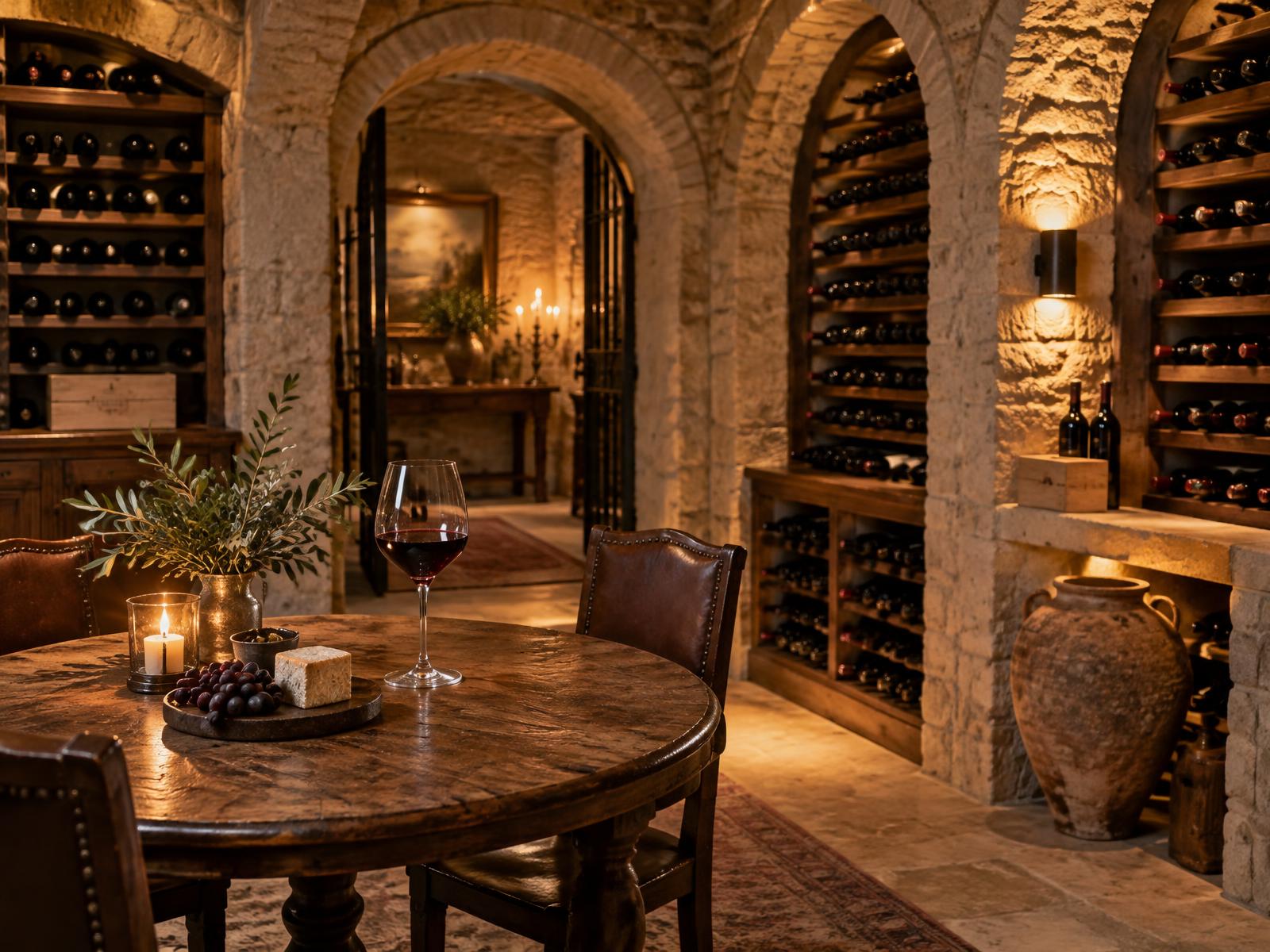 A wine cellar ready for tonight